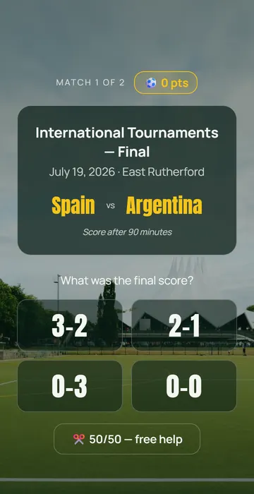 Guess the final score